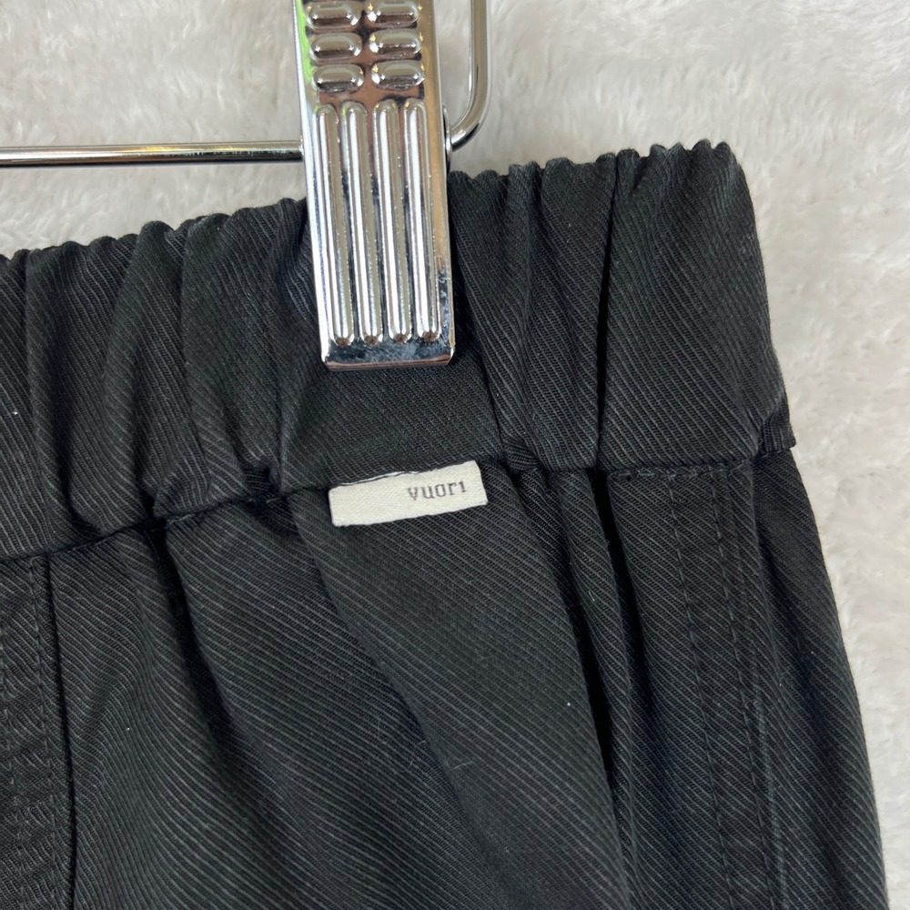 Vuori Coastline Pants Womens L Black Wide Leg Lyocell Drawcord Hem Casual Travel - Picture 9 of 13